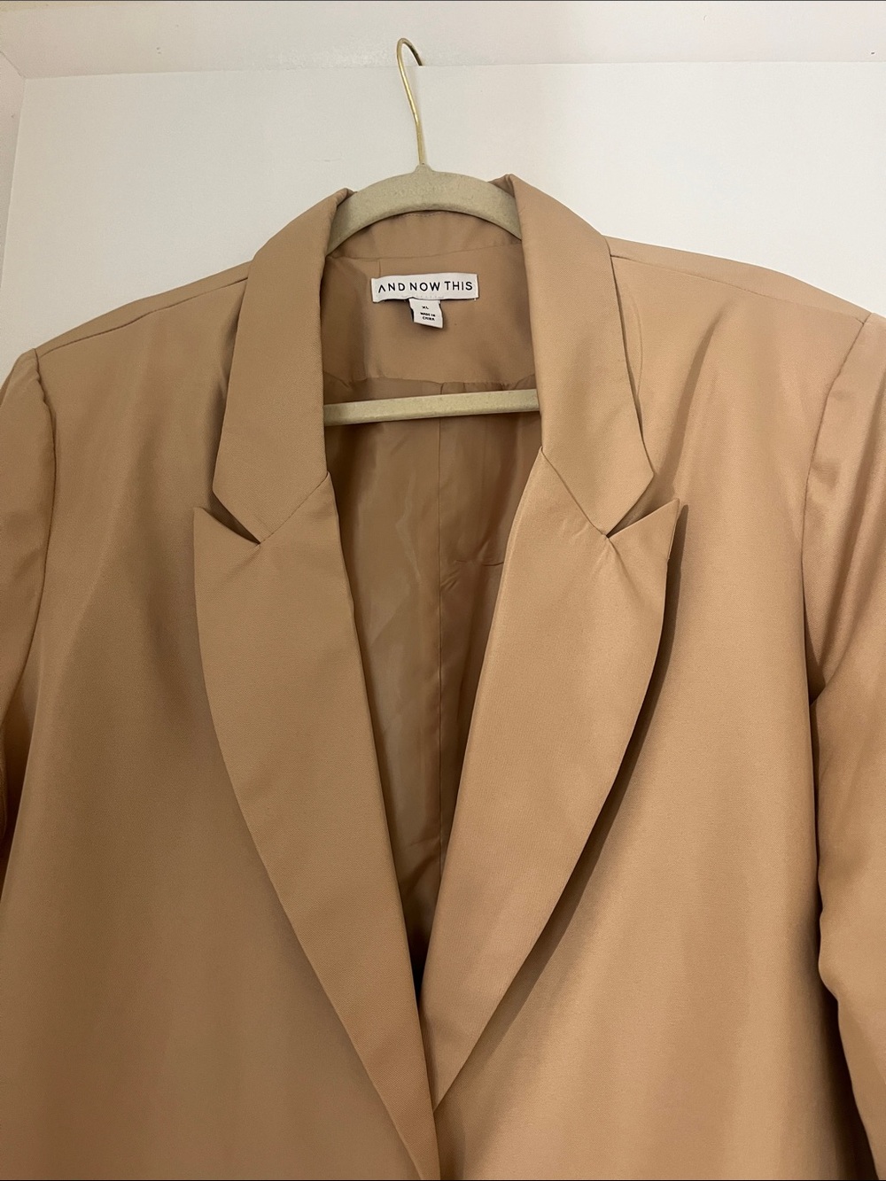 And Now This Women's Tan Single-Breasted Blazer
